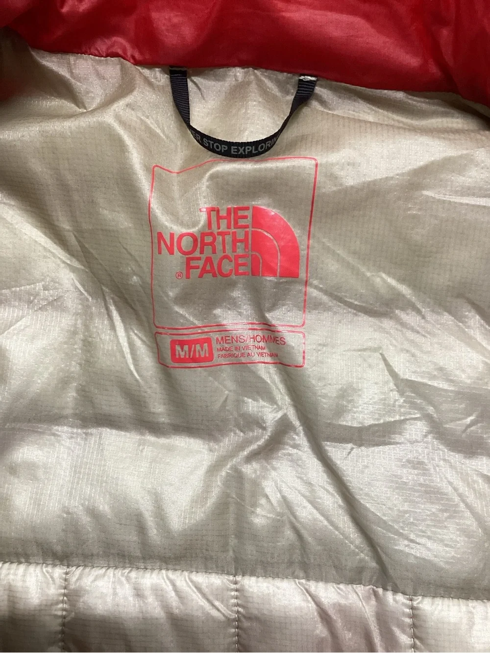 The North Face Men's Red Quilted  Puffer Jacket